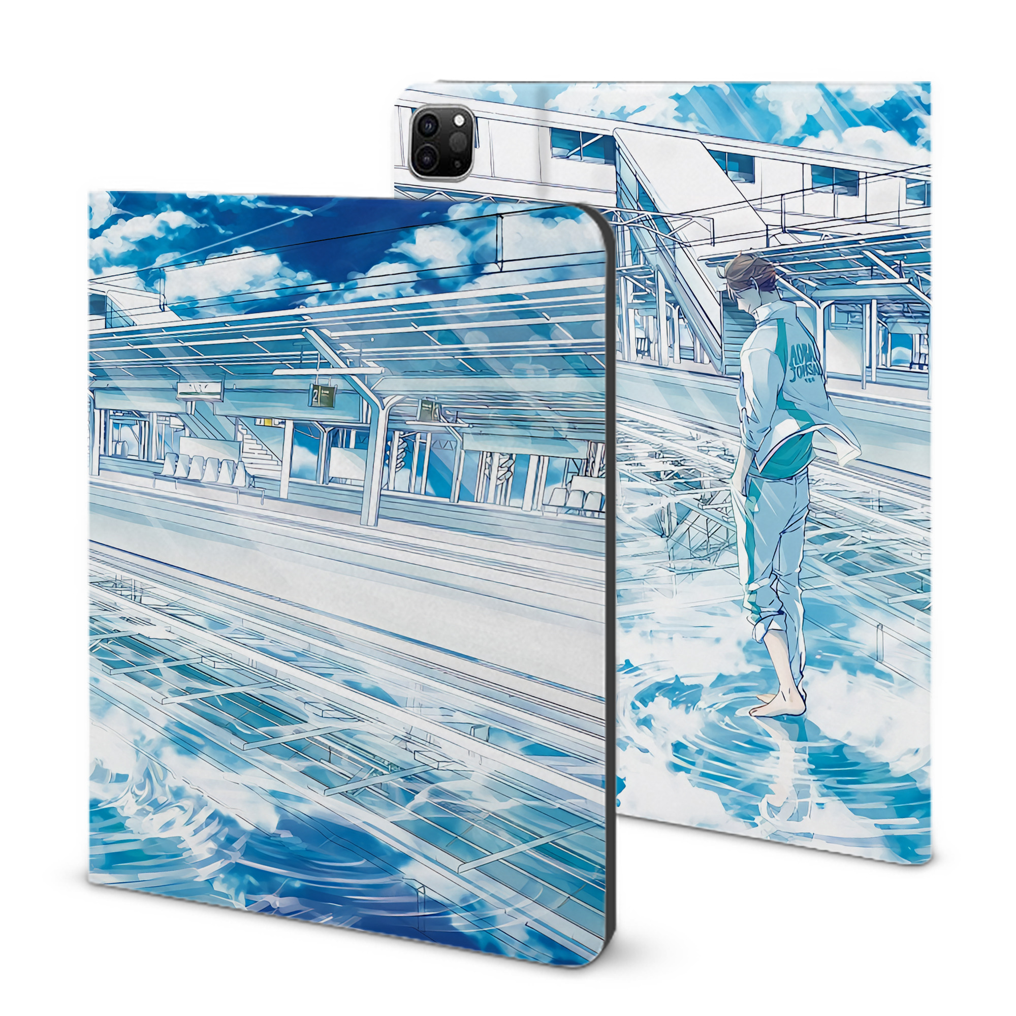 （画像用） ハイキュー!! Haikyu!! IPad ケース ブック型 PUレザー TPU 耐衝撃 軽量 薄型 ペン収納なし 全面保護 IPad 各モデル対応